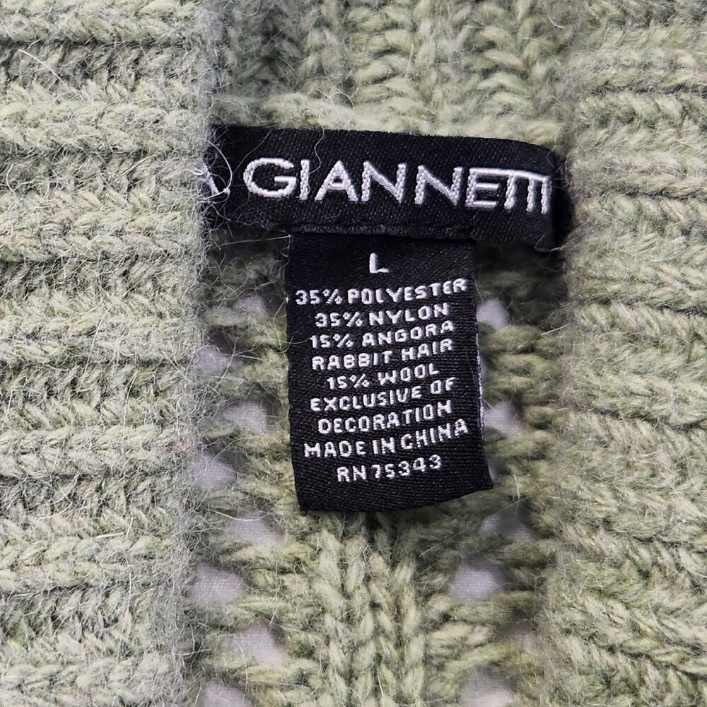𝅺A. Gianetti angora blend open knit cardigan size Large. Lot E - Picture 2 of 7